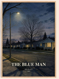The blue man watercolour book poster by Kin Platt – framed literary art print