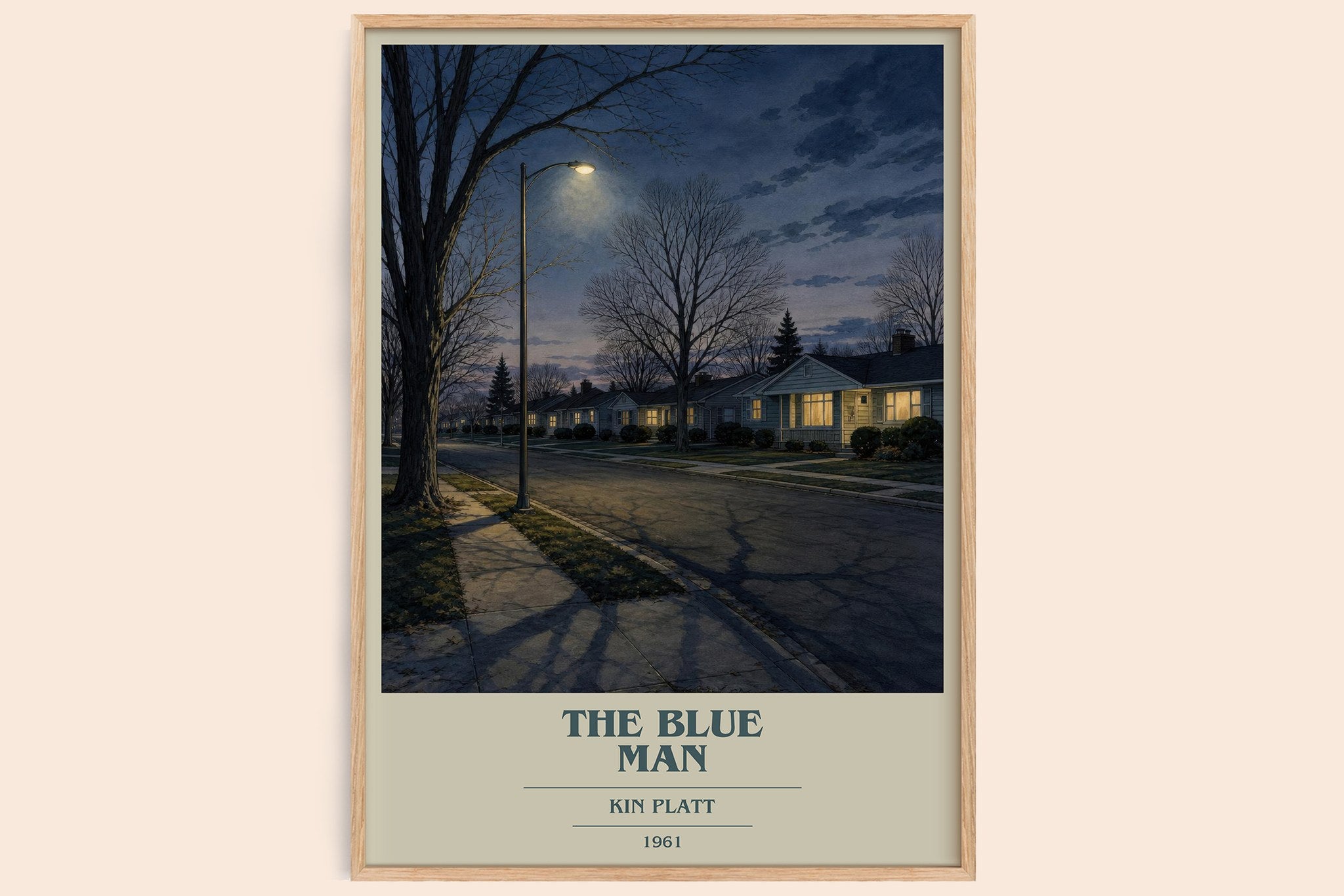 The blue man Book Cover Poster by Kin Platt