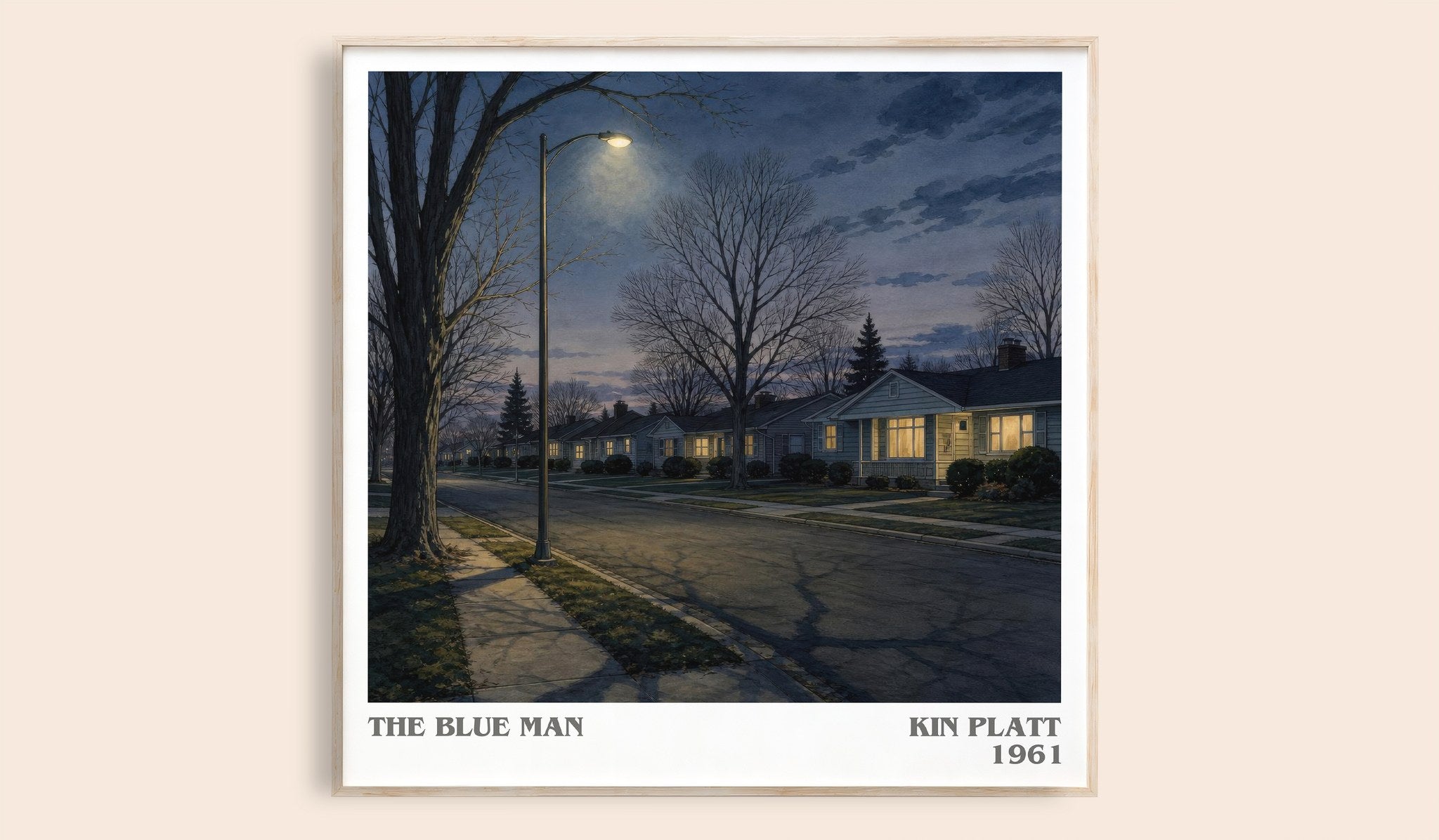 The blue man Literary Art Print by Kin Platt