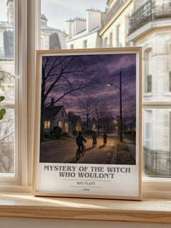 Mystery of the Witch Who Wouldn't book cover poster colour and style options – Kin Platt book art