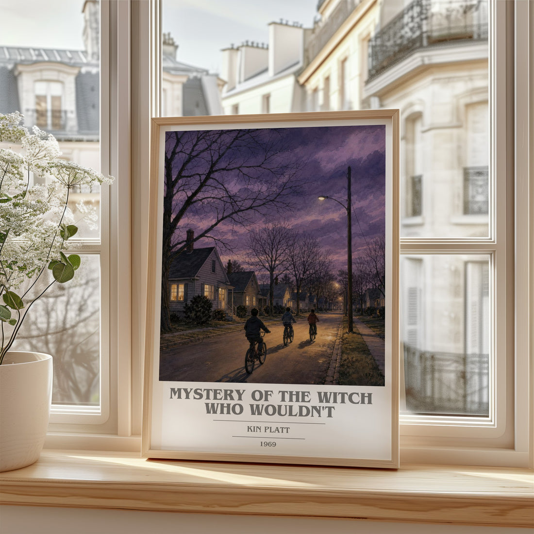 Mystery of the Witch Who Wouldn't book cover poster colour and style options – Kin Platt book art