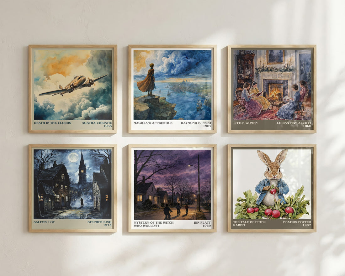 Mystery of the Witch Who Wouldn't literary art print colour and style options – Kin Platt book art