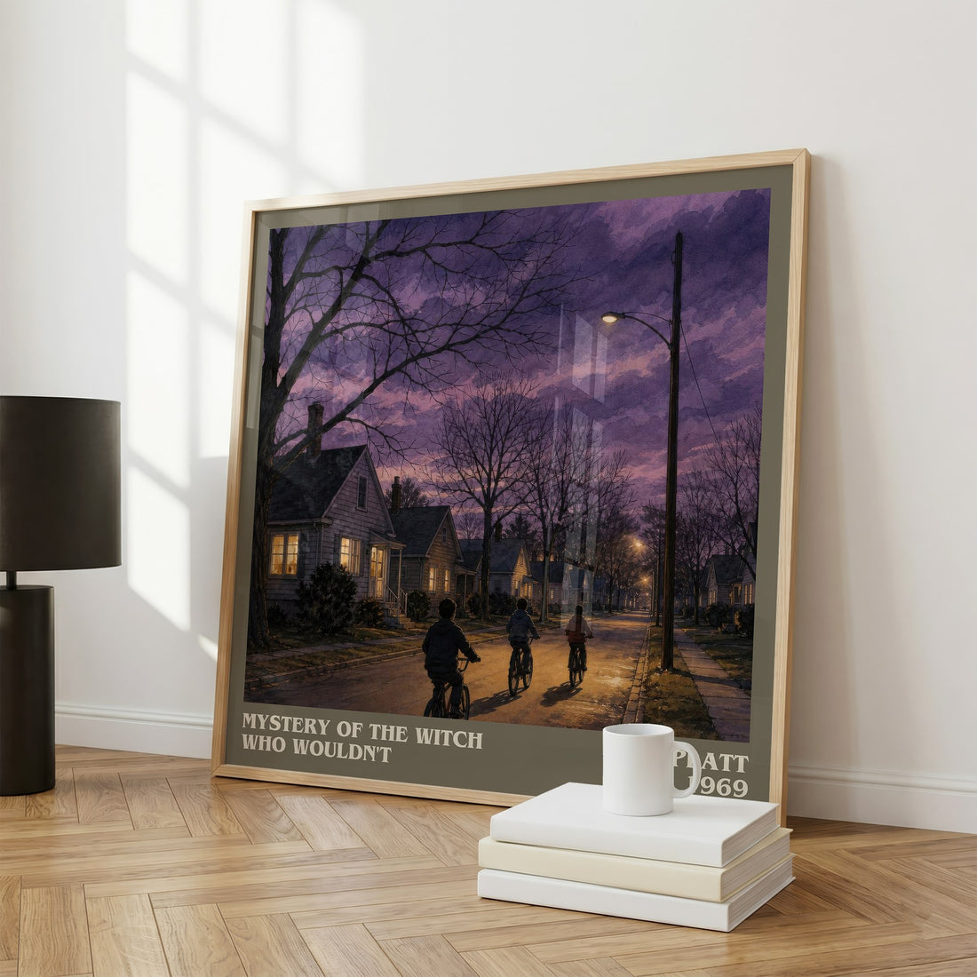 Mystery of the Witch Who Wouldn't literary print framed by window – literary home decor