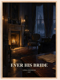 Ever His Bride watercolour book poster by Linda Needham – framed literary art print