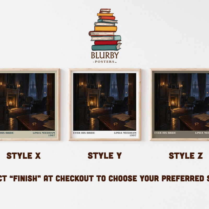 Ever His Bride literary print in frame leaning in hallway – romance wall art