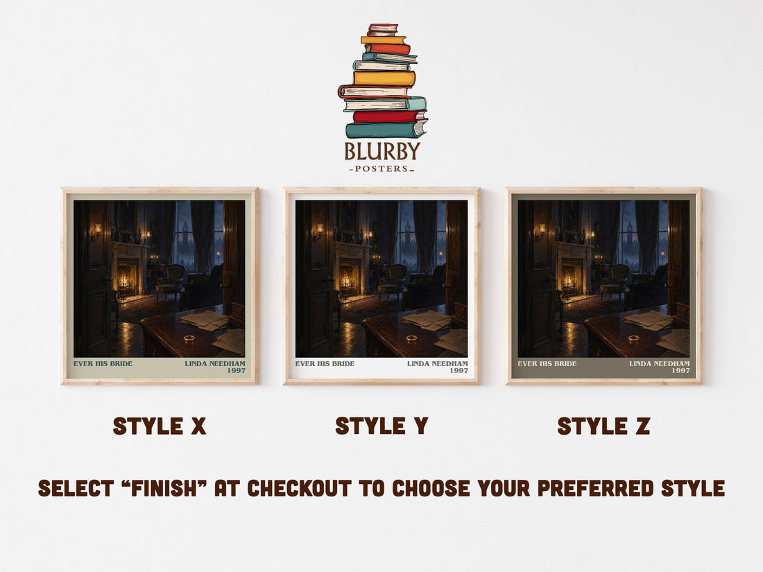 Ever His Bride literary print in frame leaning in hallway – romance wall art (mockup)