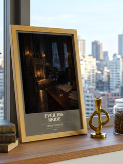 Ever His Bride book cover print framed by window – literary home decor