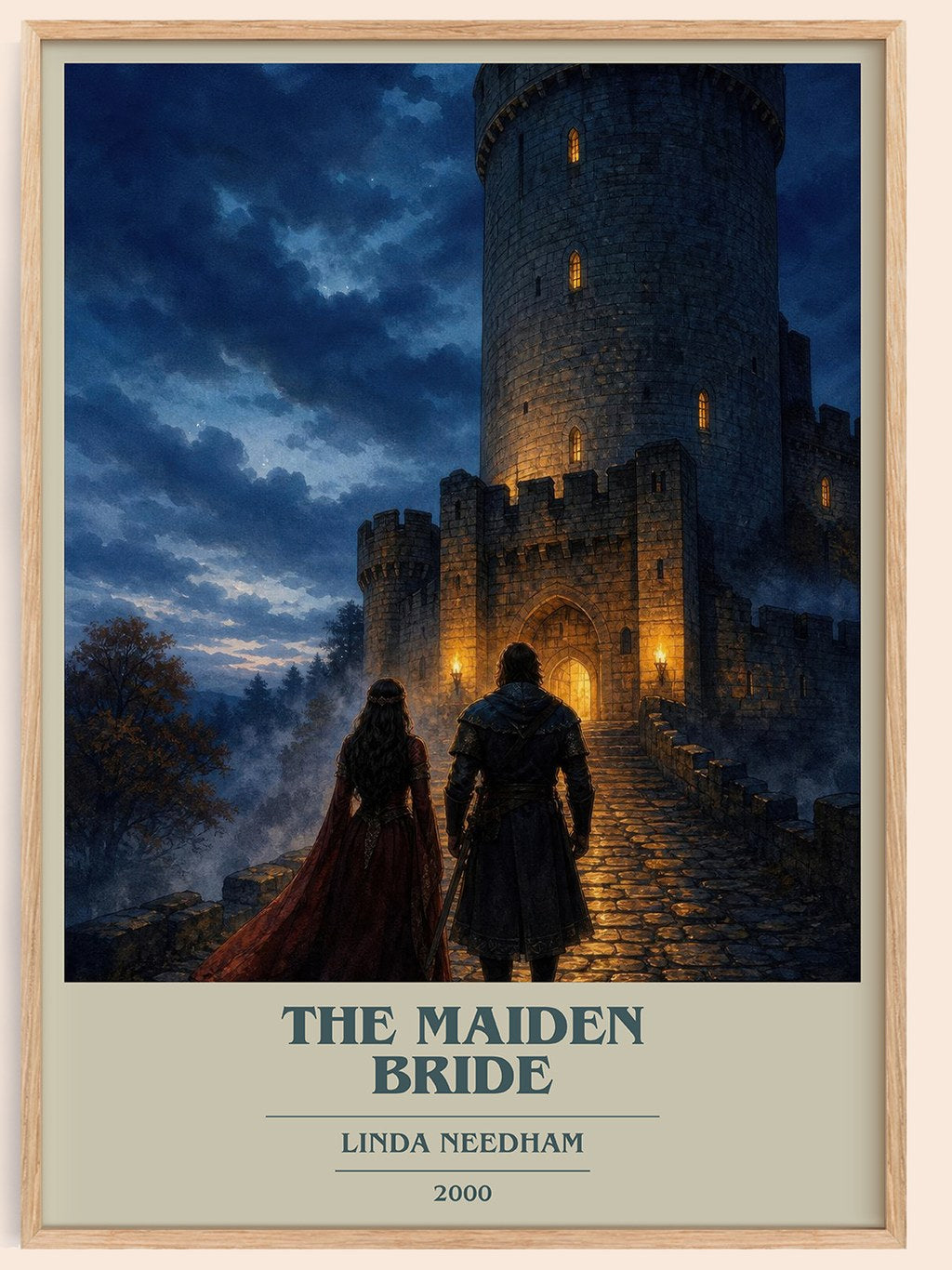 The Maiden Bride book cover book poster by Linda Needham – framed literary art print