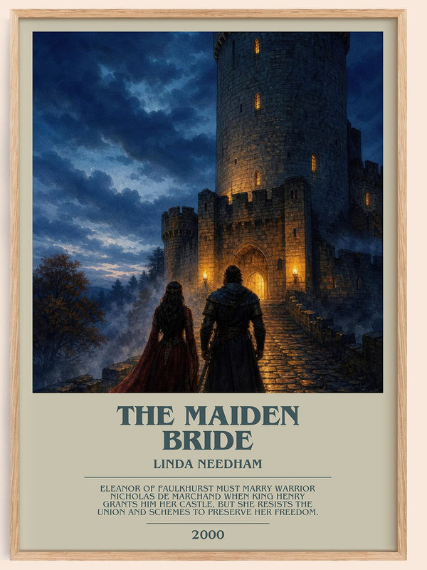 The Maiden Bride bookish book poster by Linda Needham – framed literary art print