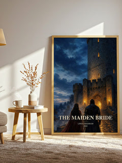 The Maiden Bride watercolour print in frame leaning in hallway – romance wall art