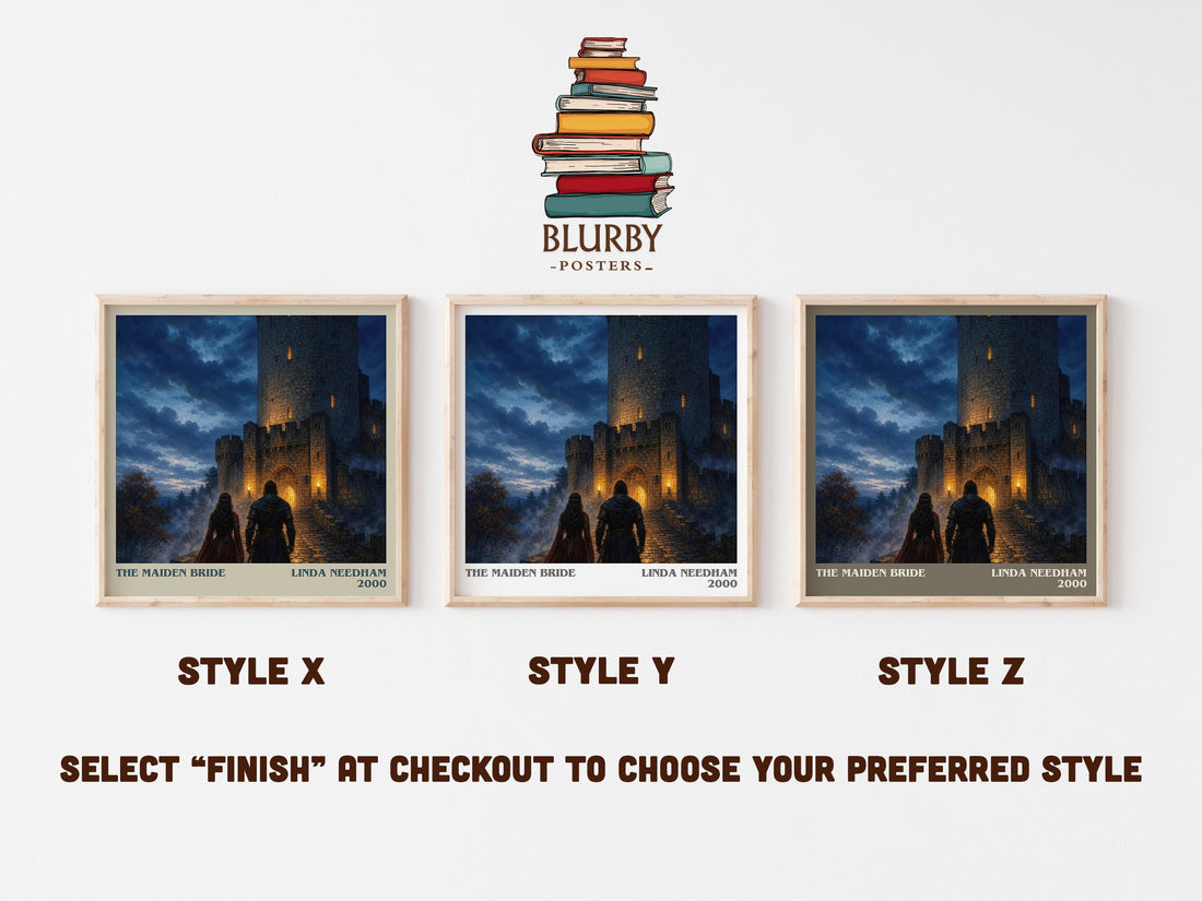 The Maiden Bride literary print in frame leaning in hallway – romance wall art (mockup)