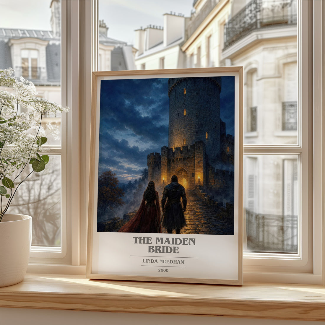 The Maiden Bride book cover poster colour and style options – Linda Needham book art