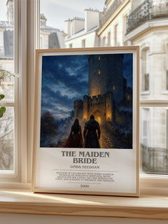 The Maiden Bride Bookish Wall Art by Linda Needham – framed print by a bright window
