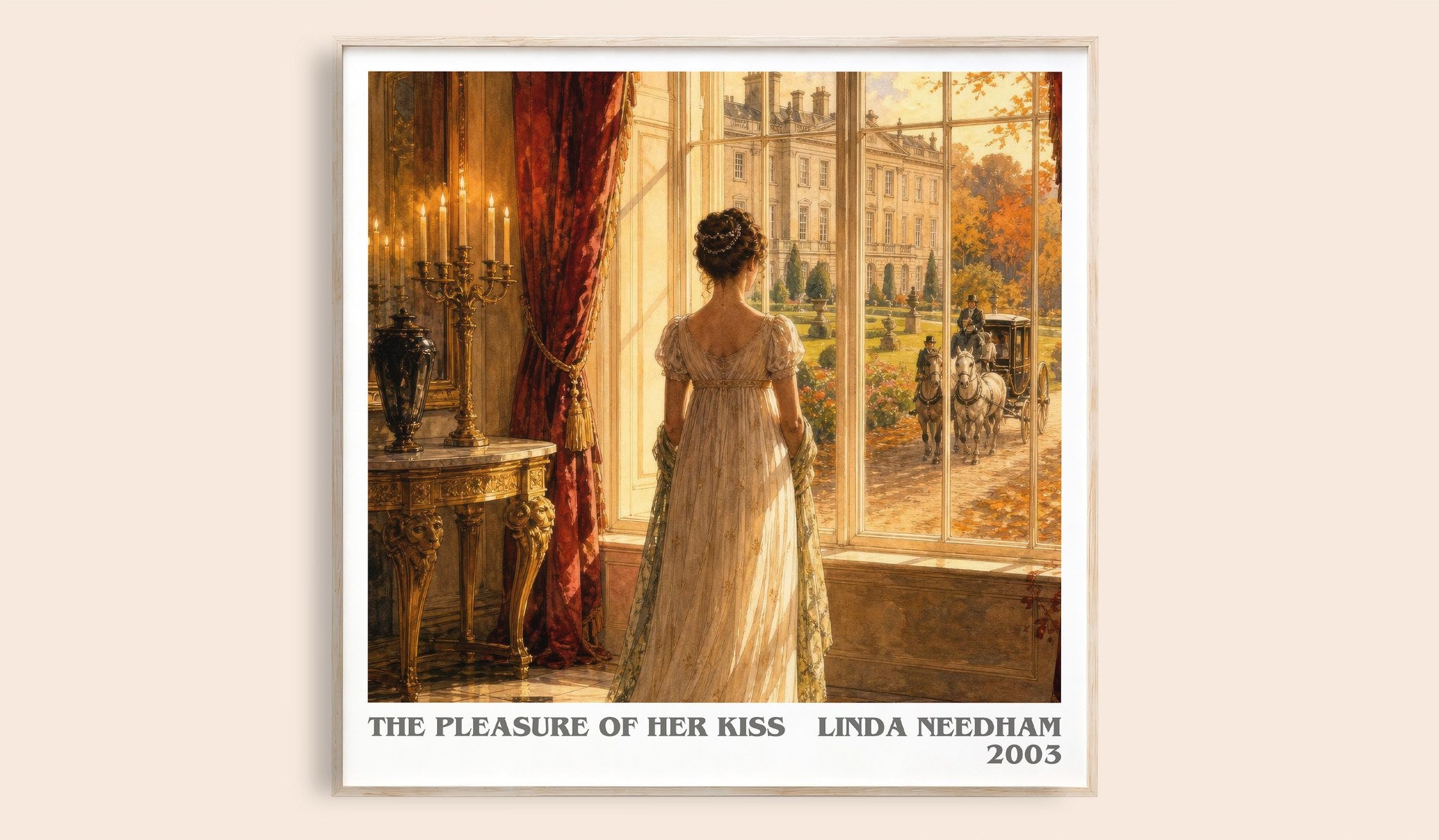 The Pleasure of Her Kiss Literary Art Print by Linda Needham