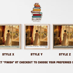 The Pleasure of Her Kiss literary print in frame leaning in hallway – romance wall art