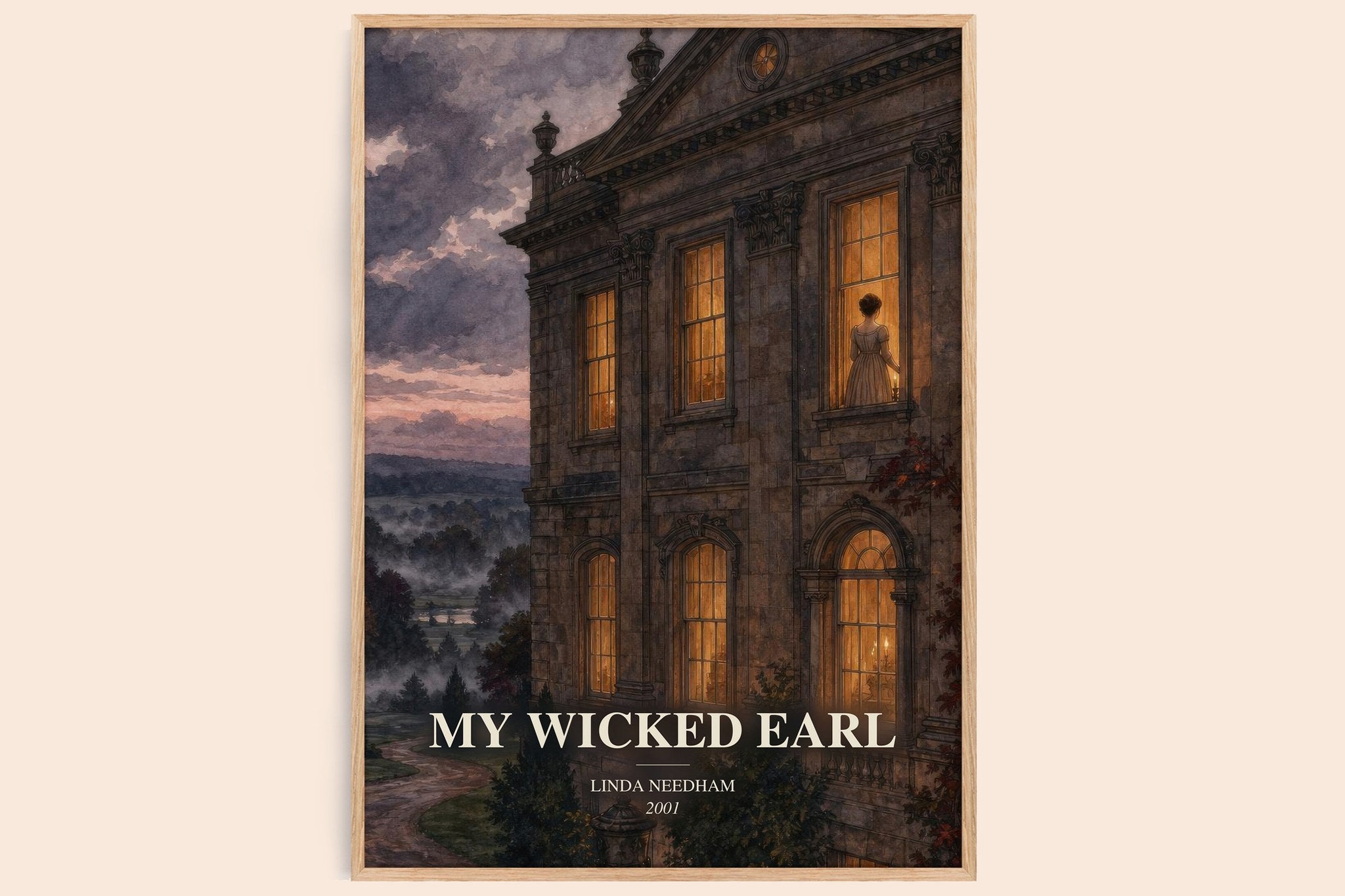 My Wicked Earl Book Watercolour Illustration by Linda Needham