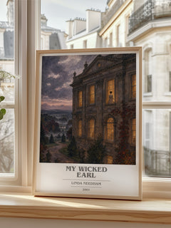 My Wicked Earl book cover poster colour and style options – Linda Needham book art