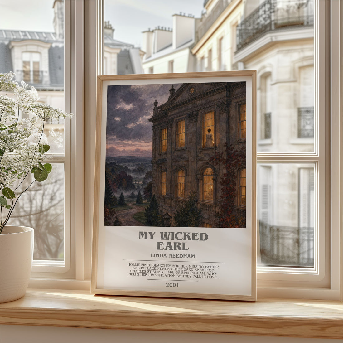 My Wicked Earl bookish poster colour and style options – Linda Needham book art