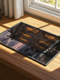 My Wicked Earl watercolour book poster framed on wall – romance wall art
