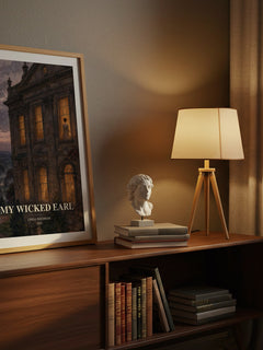 My Wicked Earl watercolour print on bookshelf – Linda Needham fan gift