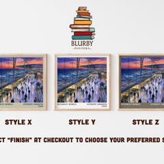 Runaway world literary print in frame leaning in hallway – non fiction wall art