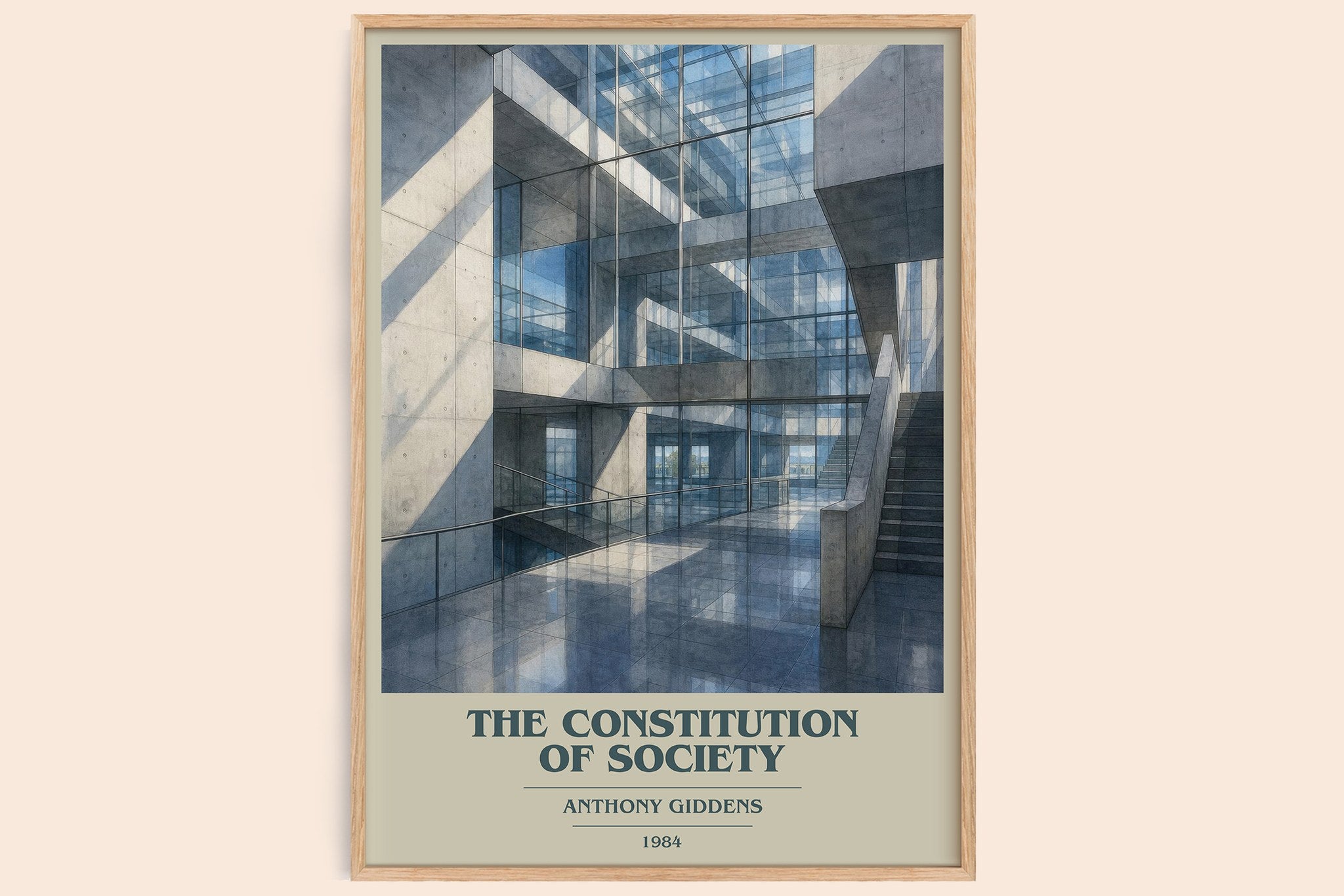 The constitution of society Book Cover Poster by Anthony Giddens