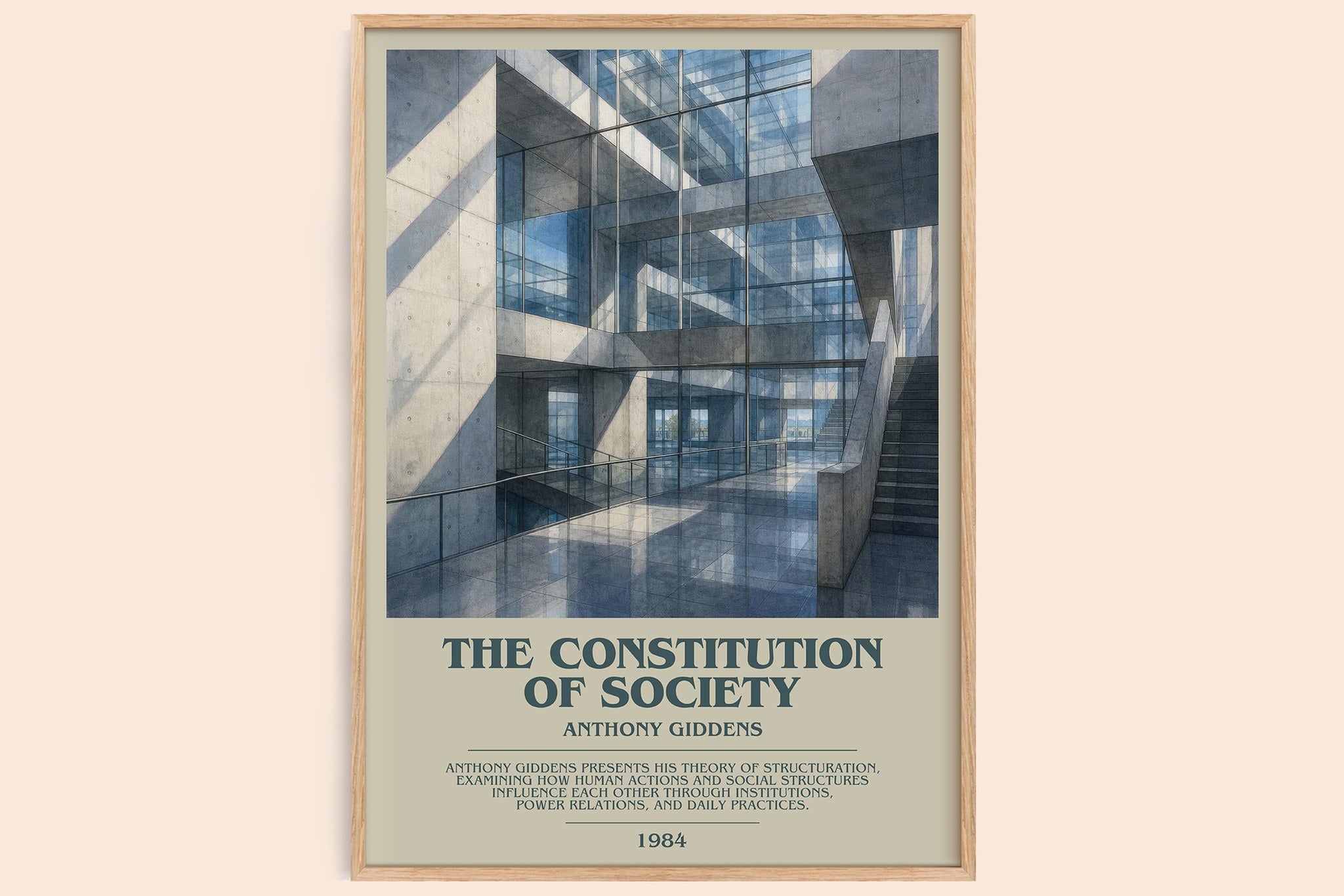 The constitution of society Bookish Wall Art by Anthony Giddens