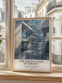 The constitution of society book cover poster colour and style options – Anthony Giddens book art