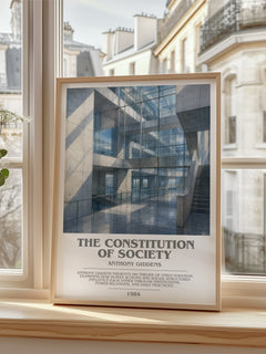 The constitution of society bookish poster colour and style options – Anthony Giddens book art
