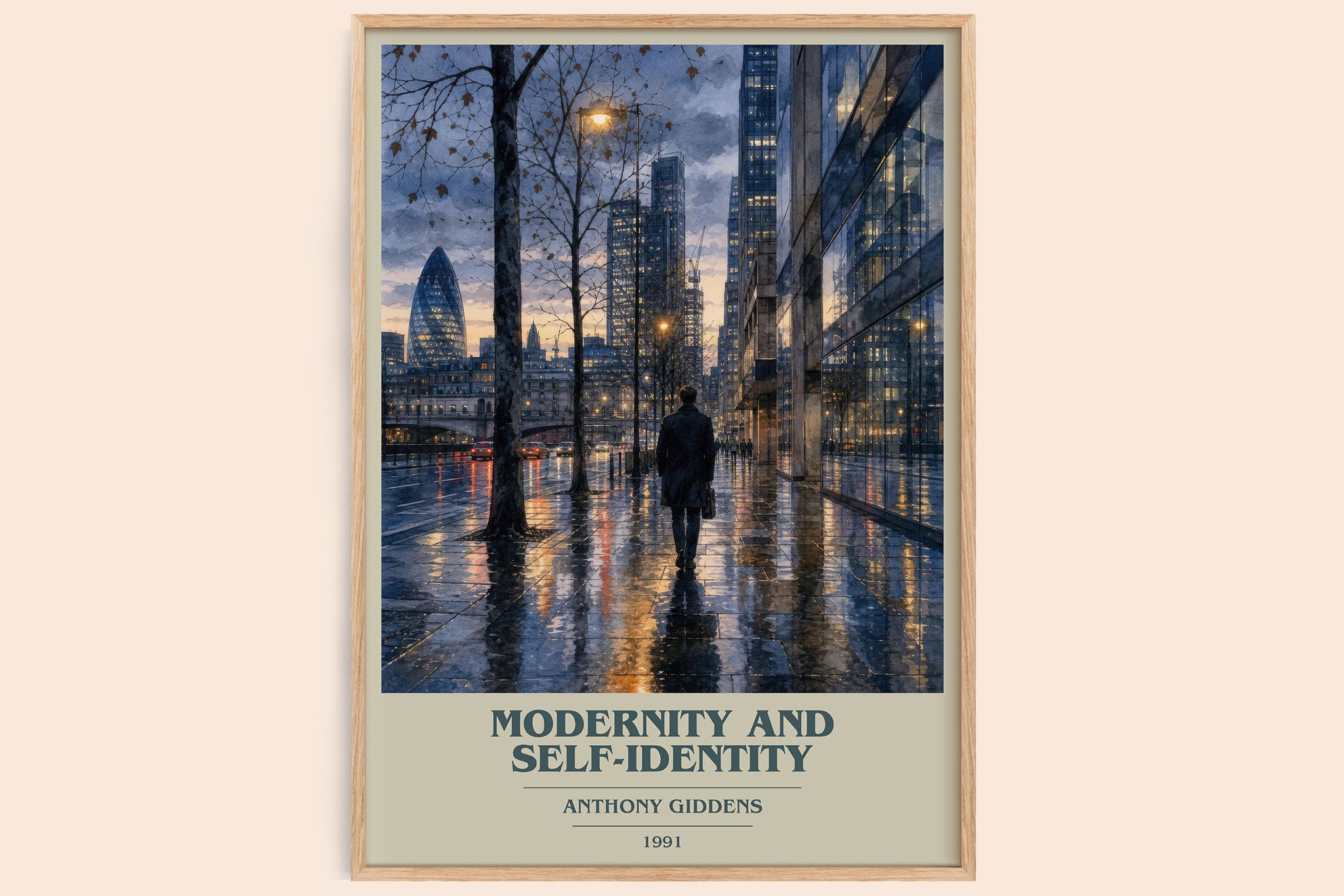 Modernity and self-identity Book Cover Poster by Anthony Giddens