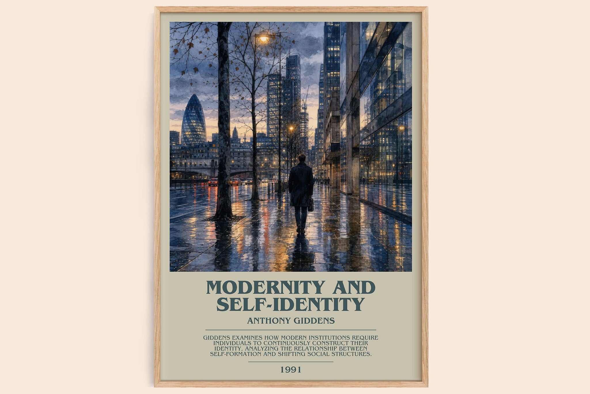 Modernity and self-identity Bookish Wall Art by Anthony Giddens