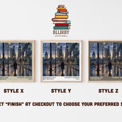 Modernity and self-identity literary print in frame leaning in hallway – non fiction wall art