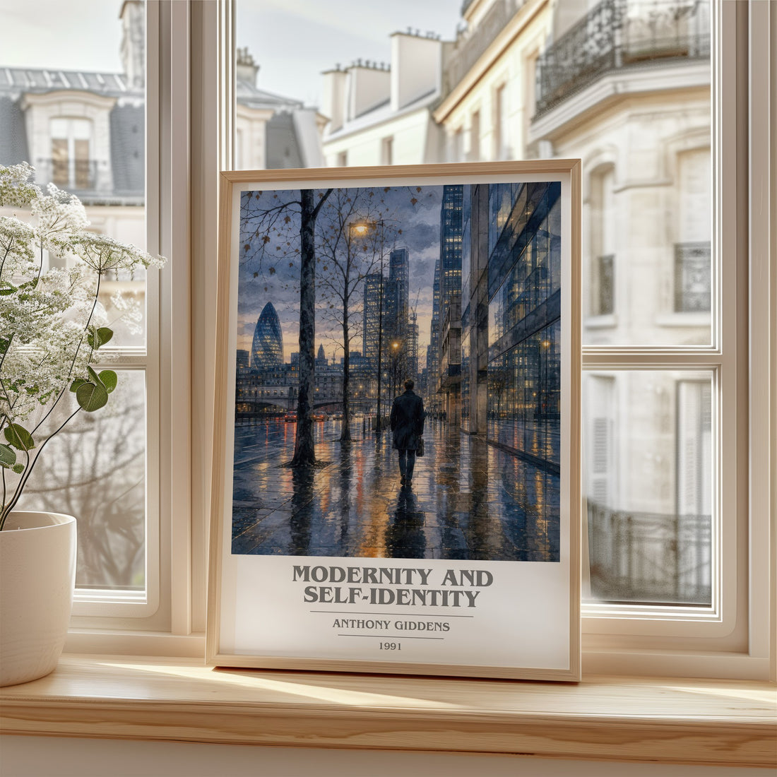 Modernity and self-identity book cover poster colour and style options – Anthony Giddens book art