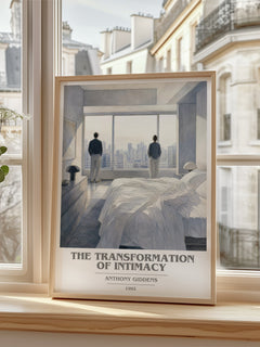 The transformation of intimacy book cover poster colour and style options – Anthony Giddens book art