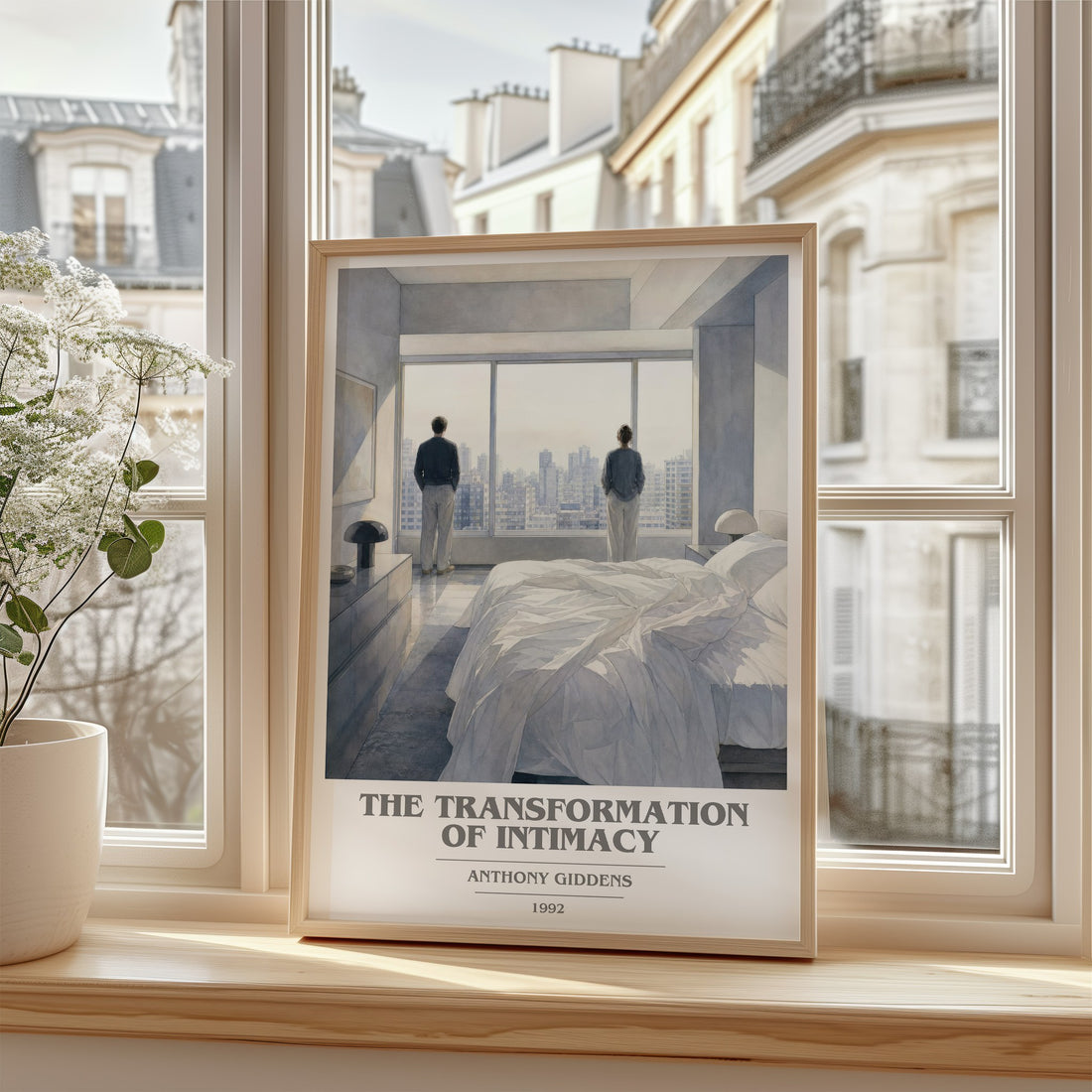 The transformation of intimacy book cover poster colour and style options – Anthony Giddens book art