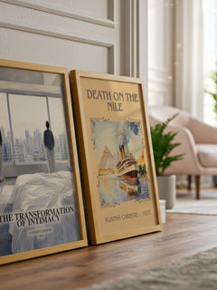 The transformation of intimacy watercolour print framed by window – literary home decor