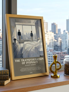 The transformation of intimacy bookish print framed by window – literary home decor