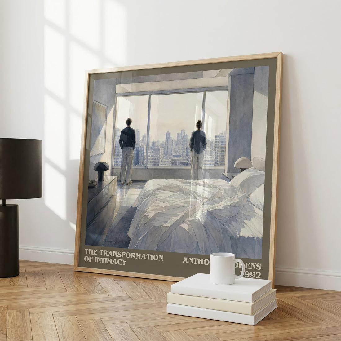 The transformation of intimacy literary print framed by window – literary home decor