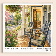 Will, a Wish ... a Proposal literary book poster by Gina Wilkins – framed literary art print