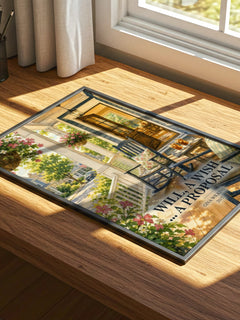 Will, a Wish ... a Proposal watercolour book poster framed on wall – romance wall art
