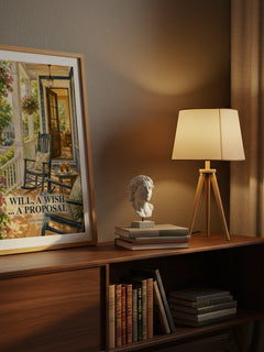 Will, a Wish ... a Proposal watercolour print on bookshelf – Gina Wilkins fan gift
