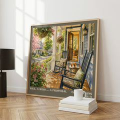 Will, a Wish ... a Proposal literary print framed by window – literary home decor