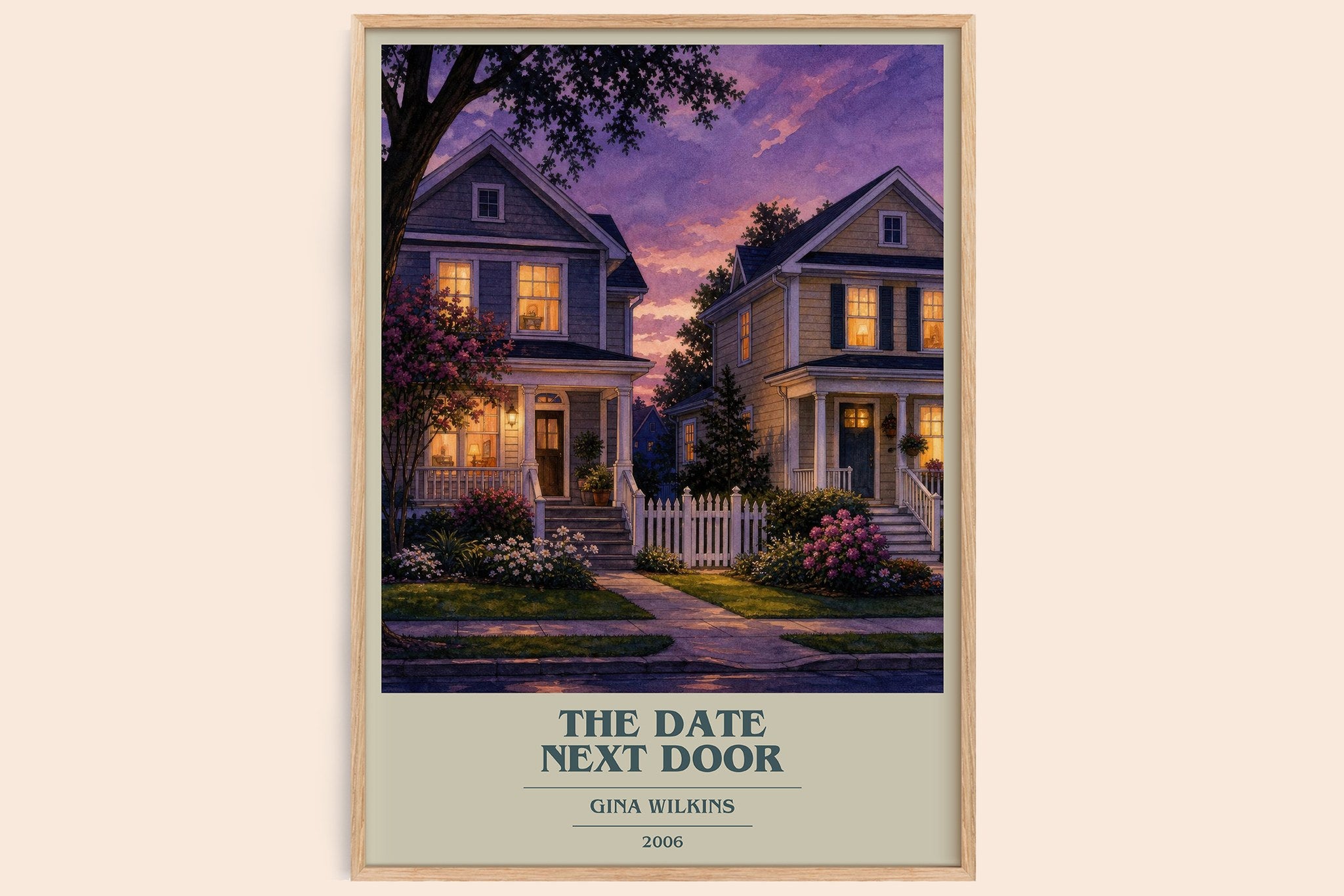 The Date Next Door Book Cover Poster by Gina Wilkins