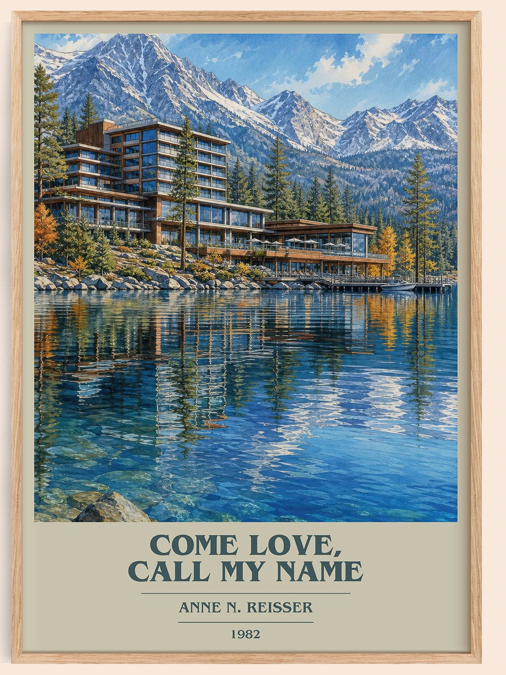 Come Love, Call My Name book cover book poster by Anne N. Reisser – framed literary art print