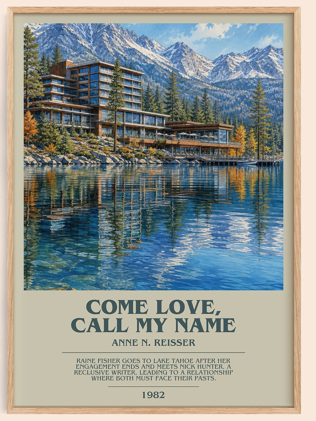 Come Love, Call My Name bookish book poster by Anne N. Reisser – framed literary art print