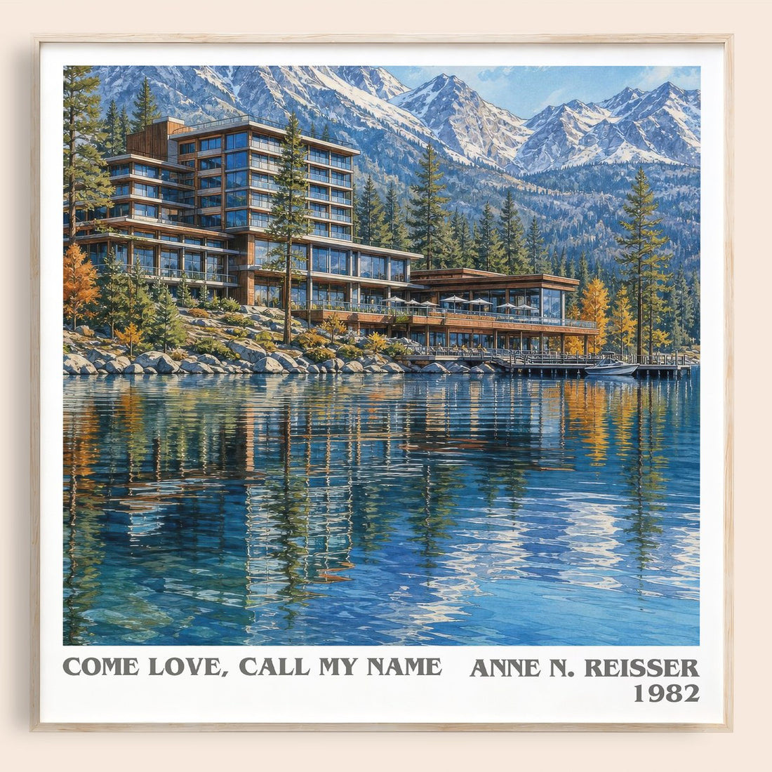 Come Love, Call My Name literary book poster by Anne N. Reisser – framed literary art print