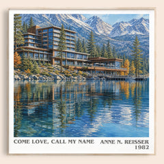 Come Love, Call My Name literary book poster by Anne N. Reisser – framed literary art print