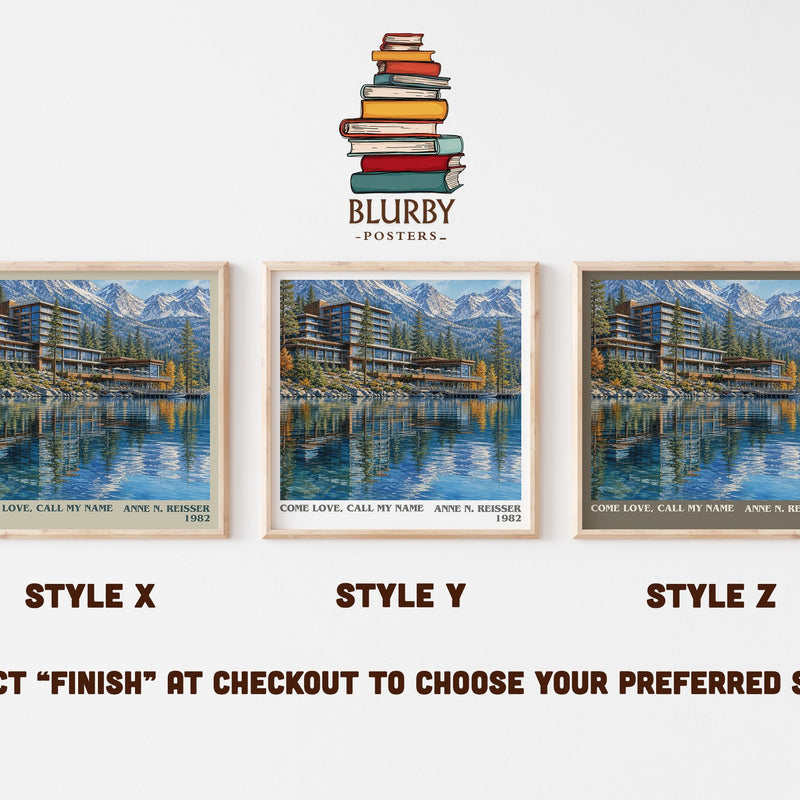 Come Love, Call My Name literary print in frame leaning in hallway – memoir wall art