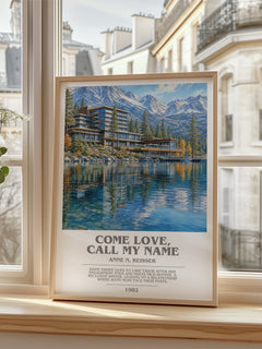 Come Love, Call My Name bookish poster colour and style options – Anne N. Reisser book art