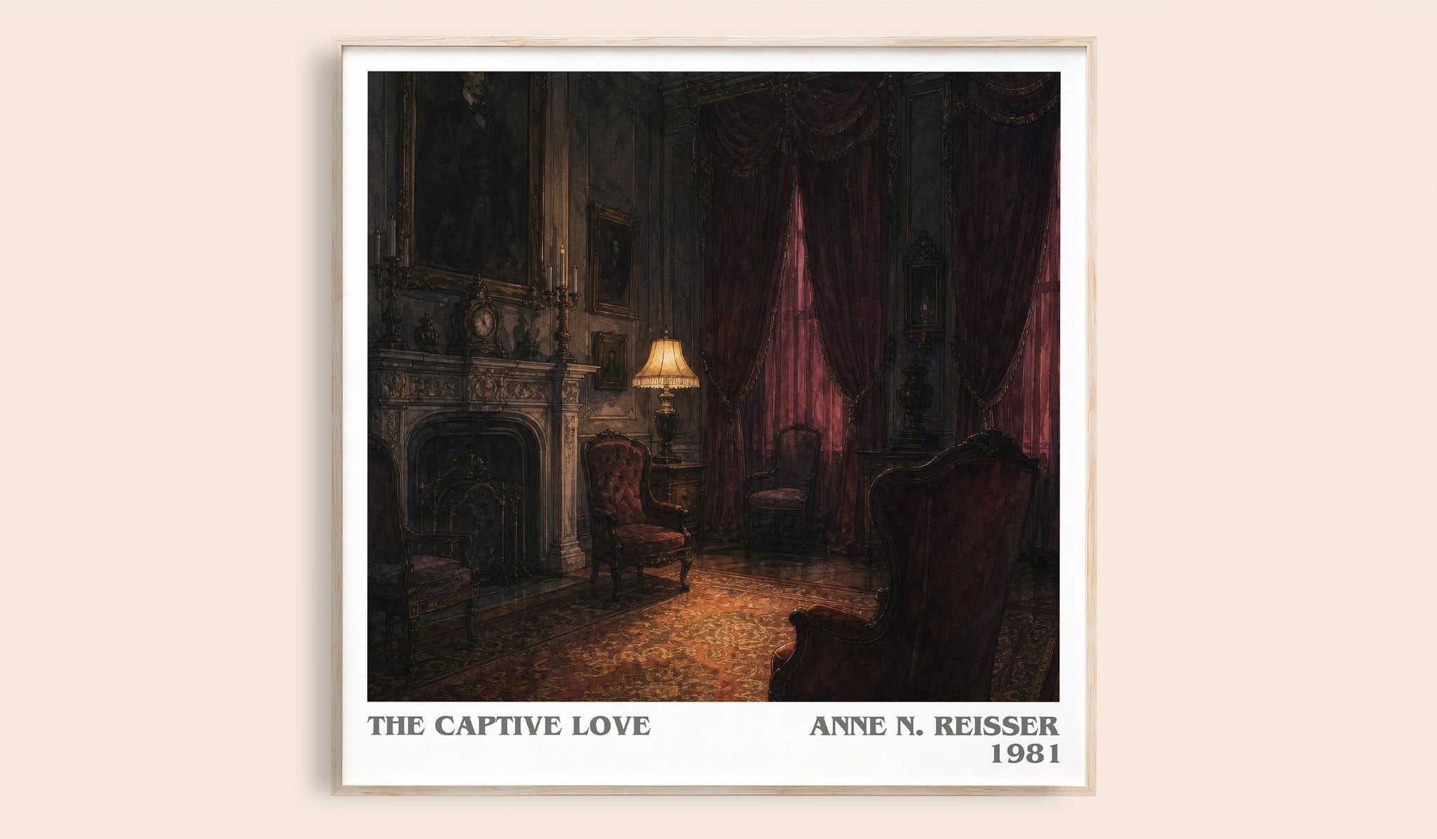 The captive love Literary Art Print by Anne N. Reisser